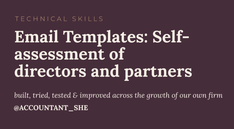 Email templates - Self-assessment of directors and partners