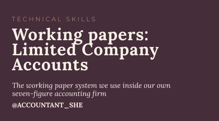 Working Papers - Limited Company Accounts
