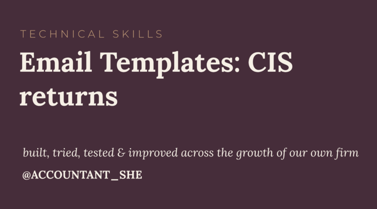 Email templates - CIS returns