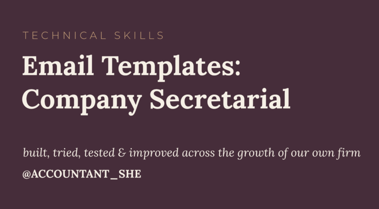 Email templates - Company secretarial