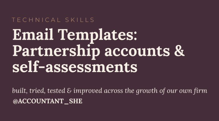 Email templates - Partnership accounts & self-assessments