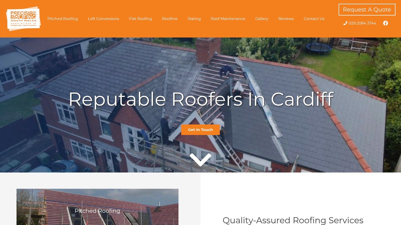 7. Precision Roofing: Convert Traffic with Clear Calls-to-Action
